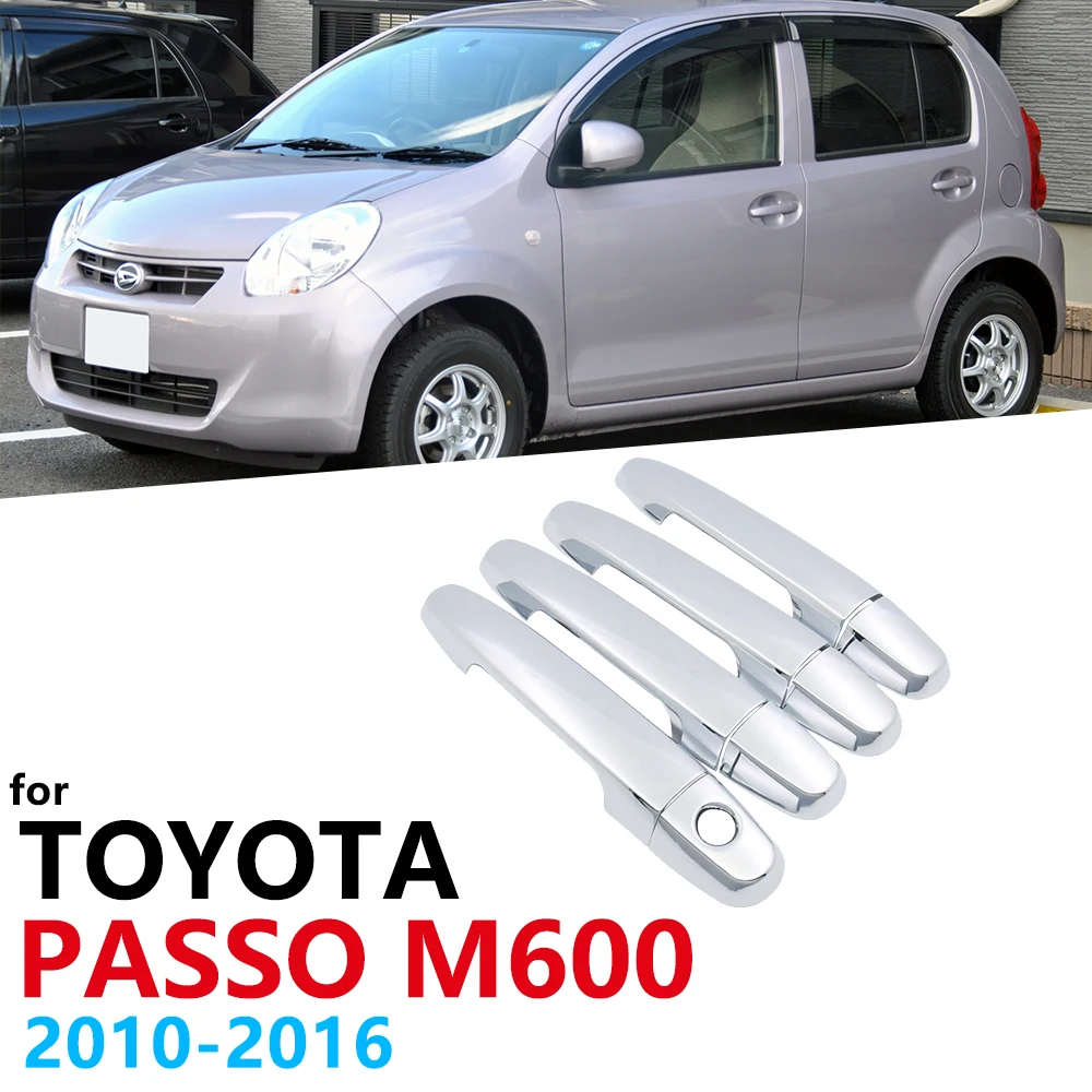 Роскошные хромированные боковые дверные ручки Накладка для Toyota Boon Passo Perodua Myvi