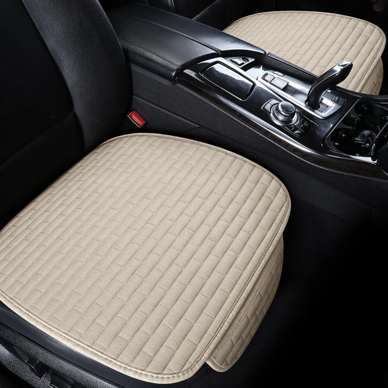 Car seat cover front/rear flax seat protect cushion automobile seat cushion protector pad car covers mat protect