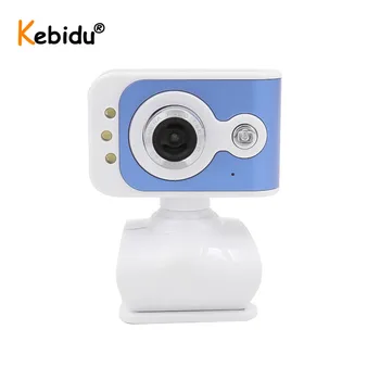 

360 Degree USB Webcam 3 Leds Web Cam With MIC Night Vision Clip-on for Computer Laptop Desktop USB Wired Web Camera