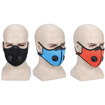 

Dust Proof Anti Fog Men Women Protective Cycling Face Mask With Filter Activated Carbon Anti-Pollution Sports Training Facemask