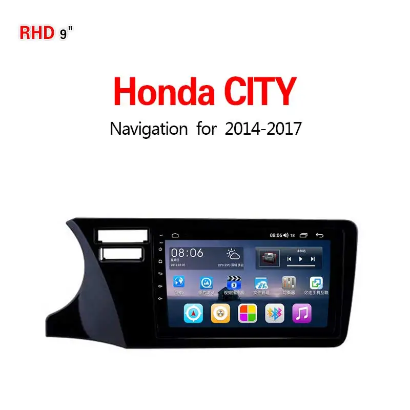 Lionet gps-навигация для автомобиля HONDA CITY- 9 дюймов RH1019X - Размер экрана, дюймов: 4G8core4G64G