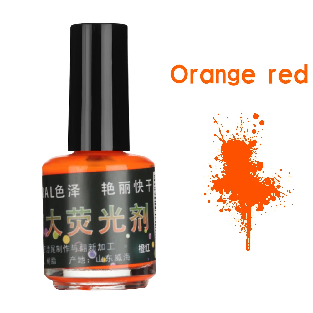Orange Red 1 шт., новинка, флуоресцентная масляная флуоресцентная краска, хвостовая краска, индикатор, визуальный буй, хвост, сделай сам, ремесло, Рыболовные Поплавки, снасти, аксессуары - Цвет: Orange Red