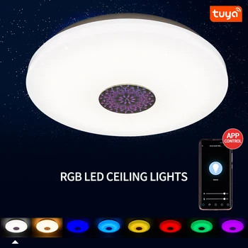 Modern LED Ceiling Light Smart LED RGB Dimming WiFi / APP Intelligent Control Ceiling lamp 36W Voice Control For LED Living Room yeelight ylxd01yl smart living room lights led led ceiling lamp dust resistance wireless led light dimming work for google home