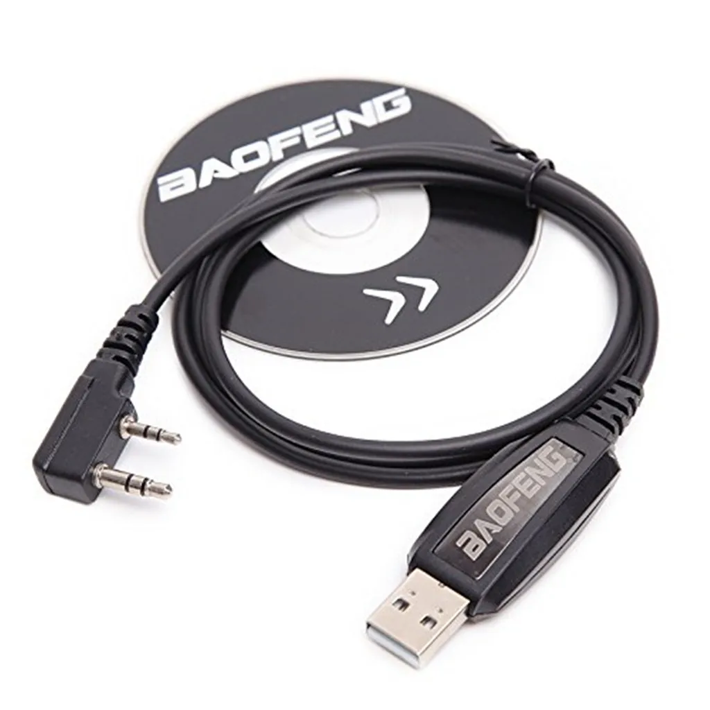 2 шт. Baofeng USB Кабель для программирования с компакт-диск с драйверами для BaoFeng DM-5R UV-5R BF-888S UV-82 GT-3 УФ B2 плюс иди и болтай Walkie Talkie