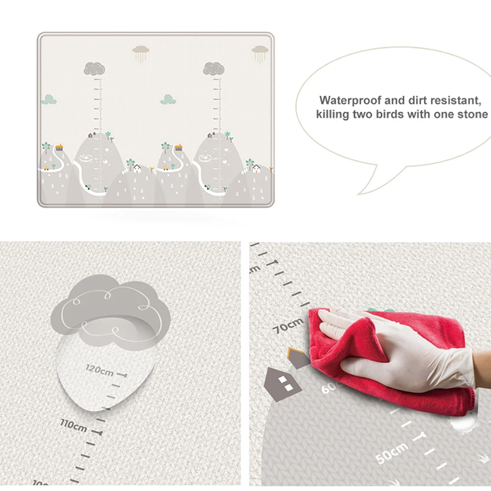 200x180x1cm Waterproof Non-slip Kids Baby Game Crawling Mat Pad Blanket Carpet durable and comfortable