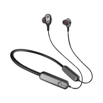 

CLAITE Wireless bluetooth Earphone Stereo Bass Dual Dynamic Drivers Headphone Neckband Sports Headset with Mic Support TF Card