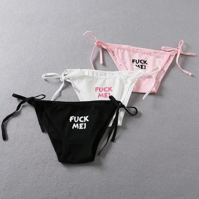 

New Style WOMEN'S Dress EBay AliExpress Briefs 2019 New Style Sexy Lettered Printed Words WOMEN'S Panties