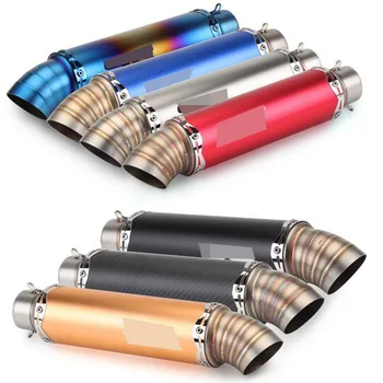 

universal motorcycle exhaust GP project plus long carbon fiber exhaust pipe for Z800 Z900 MT09 SV650 Z250 R6 ER6N dirt bike