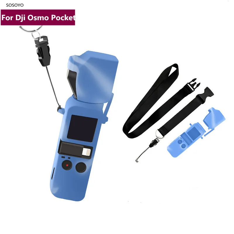 3 в 1 мягкий силиконовый защитный чехол с шейным ремешком для DJI OSMO Pocket Handheld Gimbal аксессуары для камеры