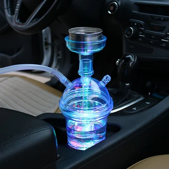 

Travel Cheap Chicha Plastic Sheesha Portable Small Retail Car Hookah Cup Shisha Sets With LED Light Shisha Hookah Hookahs