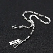 Стерлинговое Серебро 925 пробы, женский браслет, винтажный панк-рок, квадратная коробка, звено цепи, браслет, тайский серебряный браслет и браслет, хорошее ювелирное изделие