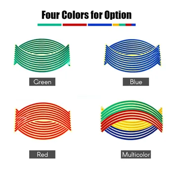 

Hot 2019 Reflective Hub Sticker Wheel Ring Sticker Tire Reflector Decoration for Motorcycle