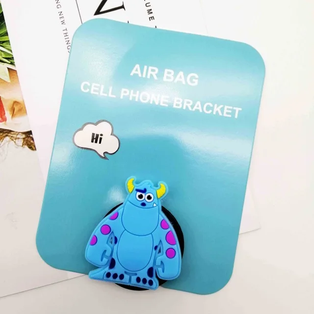 Hairy head Wholesale Socket Universal Mobile Phone Stretch Bracket Cartoon Air Bag Phone Expanding Phone Stand Finger Car Phone Holder - Цвет: Hairy head