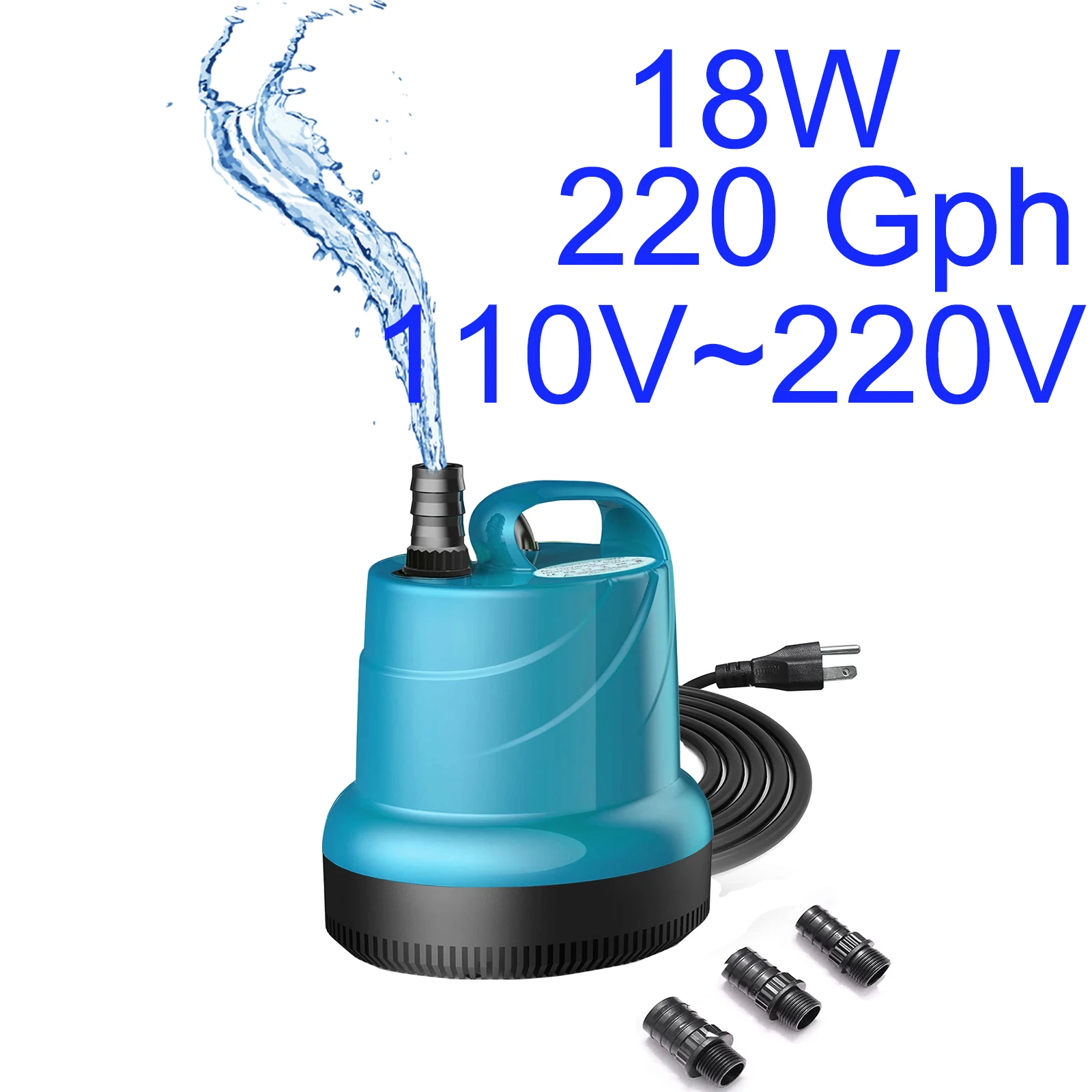 18W 220Gph Aquariums Water Pumps Fountain Circulation Submersible Pump for Pond Fish Tank Hydroponics | Дом и сад