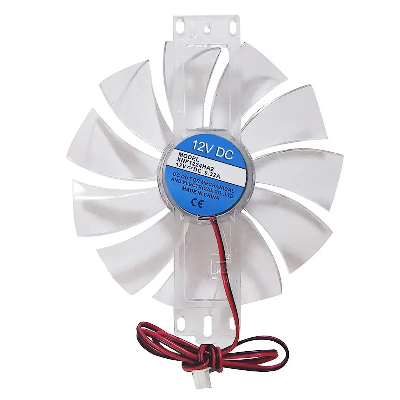 Brushless Fan DC 12V Chicken Incubator Accessories Cooling Fan Transparent Color Plastic Material 11 Leaves