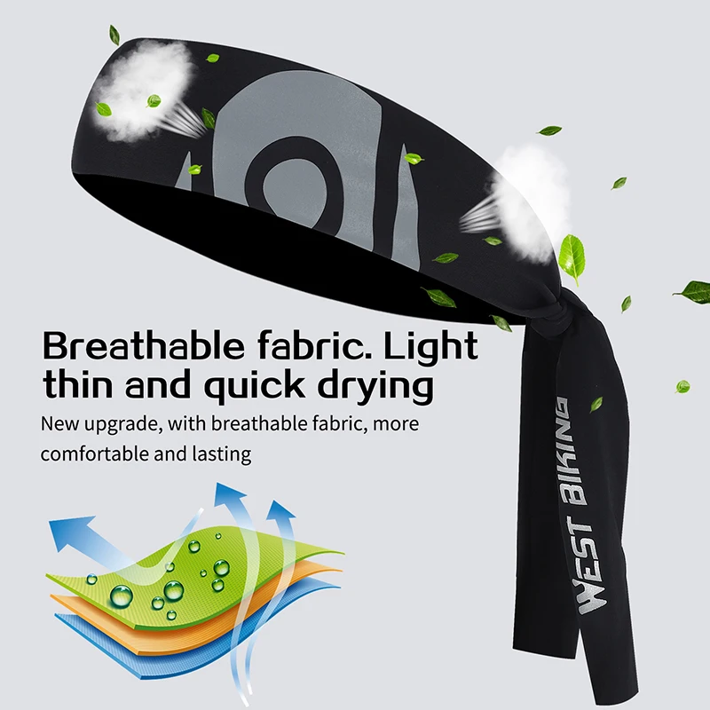 Description Picture 6 of itemWEST BIKING Absorbent Cycling Headband Men Women Sweatband Yoga Hair Bands Non-slip Quick Dry Sports Running Fitness Hairband