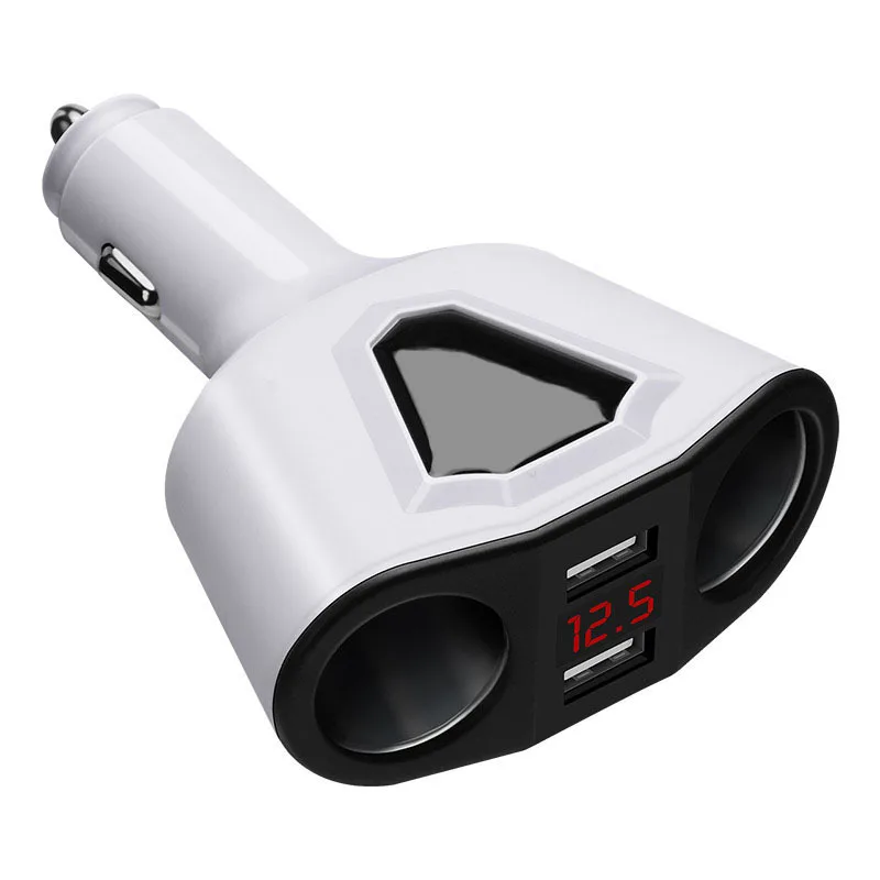 

New Style Car Mounted Charger Double USB Car Charger Digital Multi-functional Car for Car Phone Charger