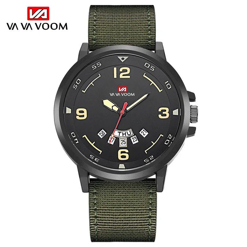 HANNAH Martin часы мужские Canlendar водонепроницаемые спортивные мужские наручные часы джентльмен минималистичный модный тренд Relogio masculino - Цвет: Green