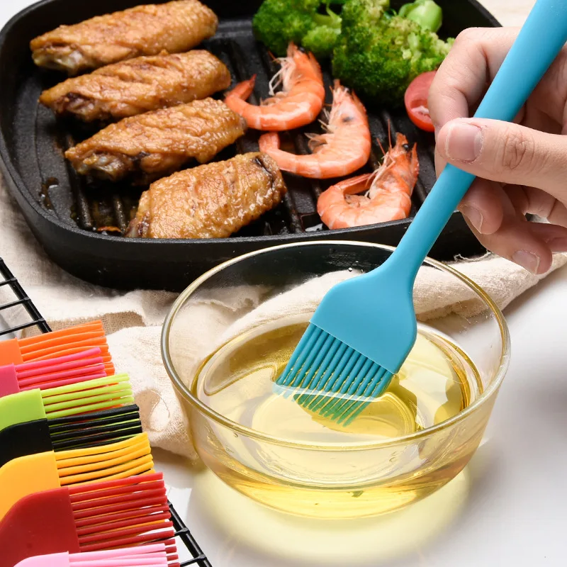 1Pc Silicone Form Baking Pastry Brush DIY Cake Bread Barbecue Oil Soft Painting Spatula Kitchen Cooking Tools for Steak