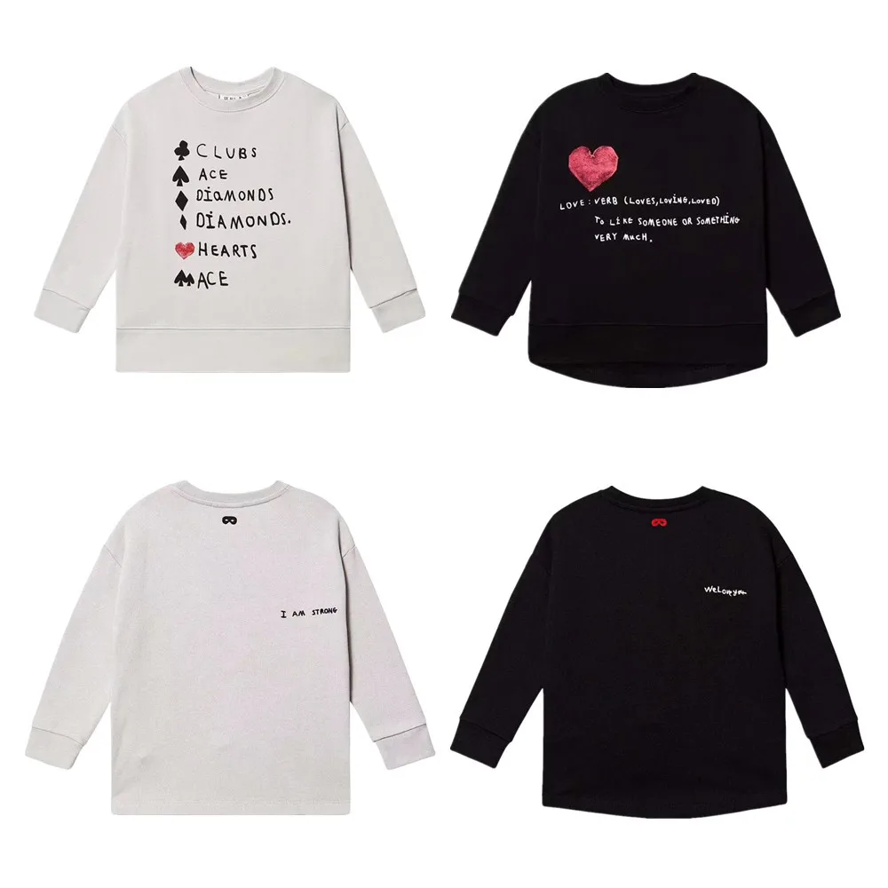 

BL 2019 Children's Clothing Sweater New European and American Style Letters Printing Field Rest Round children cute sweatshirt