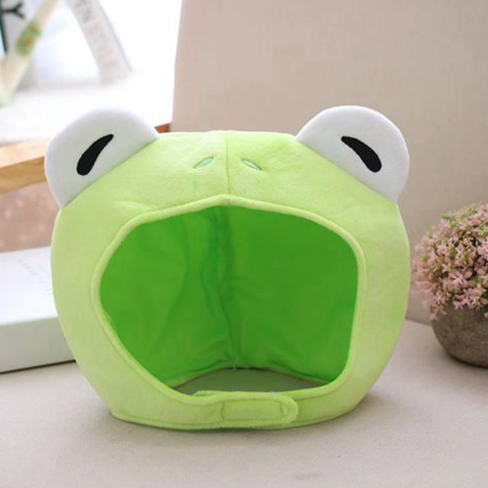 Rabbit / Frog Headwear Cartoon Animal Hat Movable Ear Plush Cute Hat for Women Girls