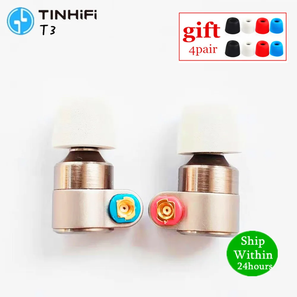 TINHIFI T3 Наушники 1DD + 1BA Knowles Drive HIFI наушники металлические вкладыши с позолоченным OFC