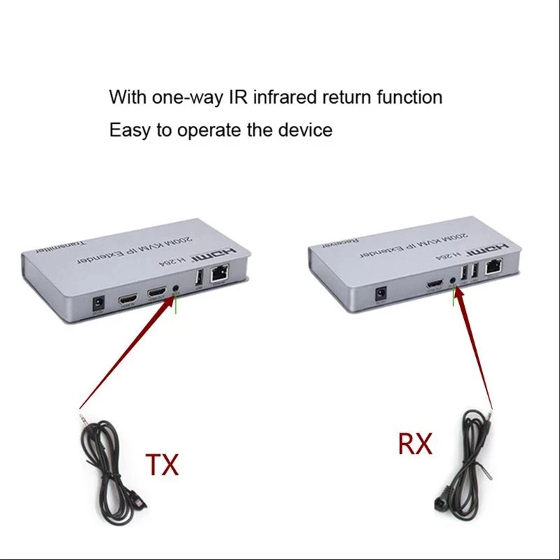 Cabo de Rede Extensor de 200m sobre ip Usb para Teclado de Mouse Cabo Extensor Hdmi Cat5e Cat 6 Over Utp - Stp Suporte Kvm Rj45 - Image 4