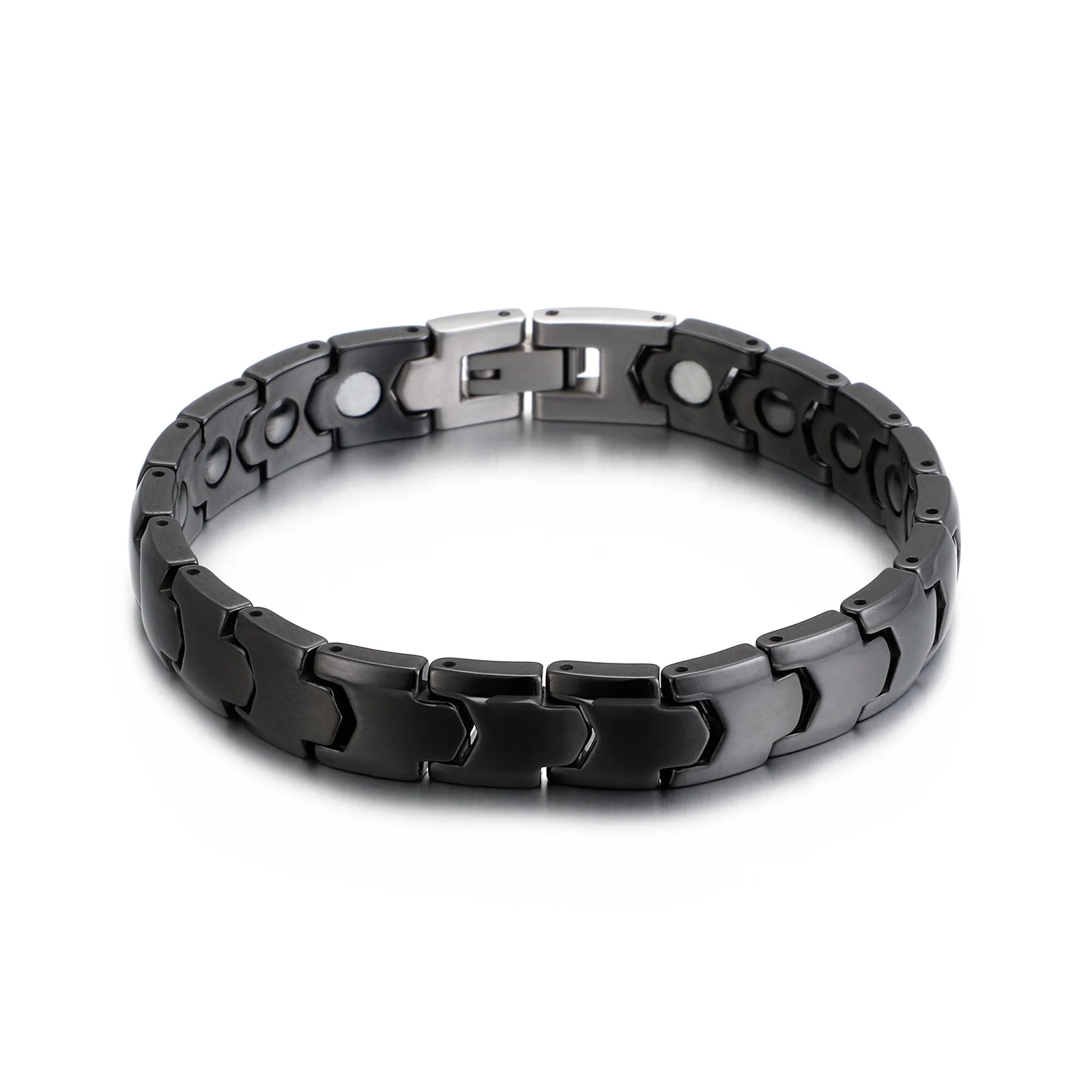 

10mm Ceramic Bracelet White/Black Magnet Ceramic Stainless Steel Men Bangle Fashion Women Cuff Chain Gifts Couple Jewelry