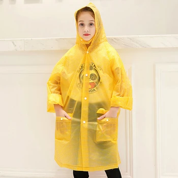 

Kids kids raincoat Rain Poncho With Hood Plaid Lightweight Waterproof Plastic Coat Raincoat For Backpack Children'S Raincoats