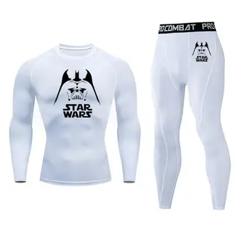 

Star Wars Men thermal Underwear Set Compression Quick Drying Thermo fleece Men Clothing long johns Tight thermal men clothing