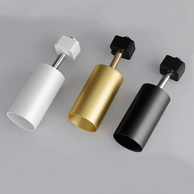 Бронзовый черный вращающийся светодиодный потолочный светильник регулируемый угол лампы для витрины GU10 база для гостиной выставочный магазин Точечный светильник ing - Цвет корпуса: Rail type (no track)
