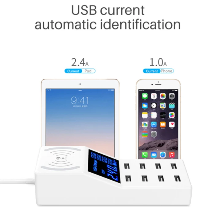 8 Port Fast Charge Charger 2.4A High Current Broadband Voltage Wireless for Mobile Phone OUJ99