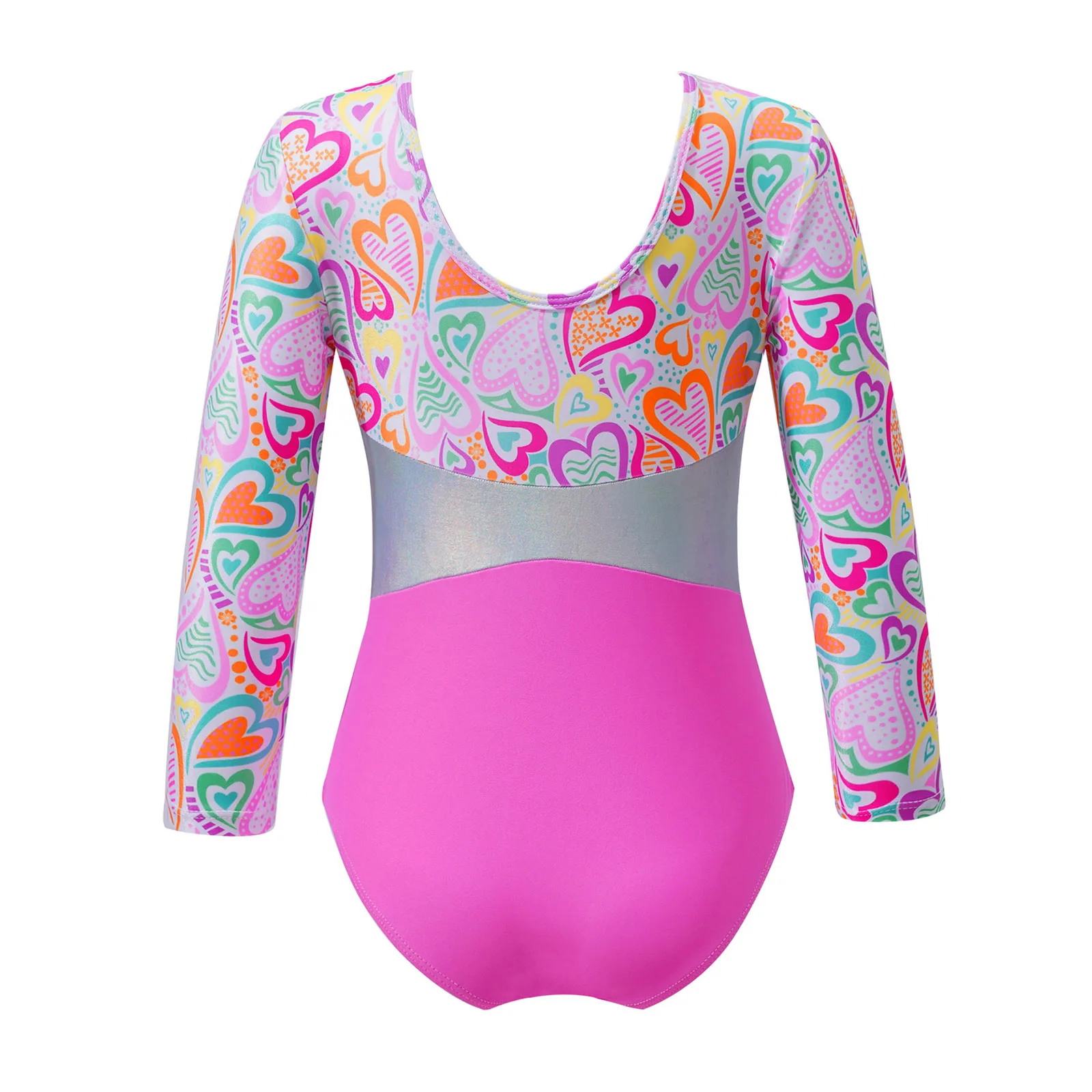 Kids Girls Children Ballet Dance Leotard Long Sleeves Stage Performance Dance Ballerina Gymnastics Workout Bodysuit Ballet Dress