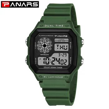 

PANARS Fitness Watch Men G Style Digital Waterproof Electronic Led Watch Shock Resistant Sports Wristwatch Mens Shock Resistant