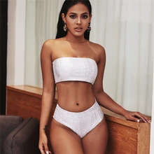 High Waist Swimsuit Bikinis Bandeau Biquinis 2020 Sexy Women Bathing Suits Summer Beach Wear Female White Swimming Suit Fashion High Waist Swimsuit Bikinis Bandeau Biquinis 2020 Sexy Women Bathing Suits Summer Beach Wear Female White Swimming Suit Fashion