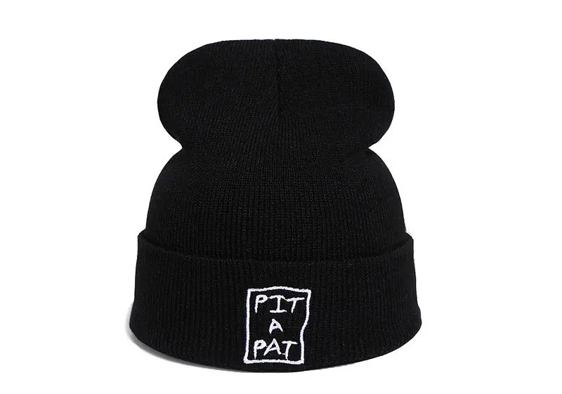 Зимняя модная мужская шапка Skullies Beanies, вязаная шапка с вышитыми буквами без рукавов, Осенняя шерстяная шапка, Женская Трендовая шапка Ins