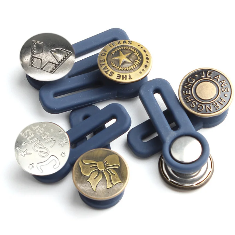 

Adjustable Disassembly Retractable Jeans Waist Extension Button Metal Letter Buttons Free Sewing Buttons Jokers Increase Waist