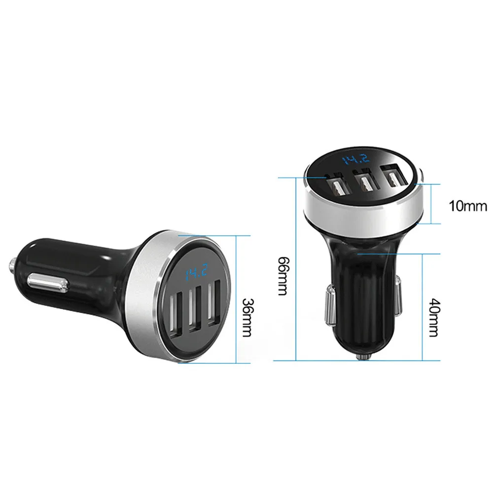 12-24V Автомобильное зарядное устройство 5V 3.1A Быстрая зарядка 3 USB порт прикуриватель Зажигалка на электропитании адаптер напряжение Автомобильный Стайлинг#818