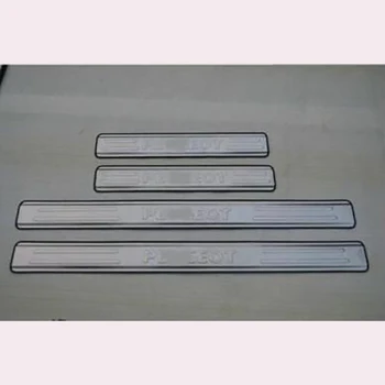 

For Peugeot 207 with lamp welcome pedal sign 307 cold pedal for Peugeot 206 refitted special LED threshold bar