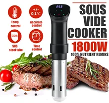 

IPX7 Waterproof Sous Vide Cooker 1800W Thermal Immersion Circulator Vacuum Slow Cooker with LCD Digital Timer Accurate Control