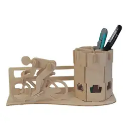 Лазерная резка DIY держатель для велосипедной ручки игрушки 3D деревянные строительные головоломки игрушка Сборная модель деревянные