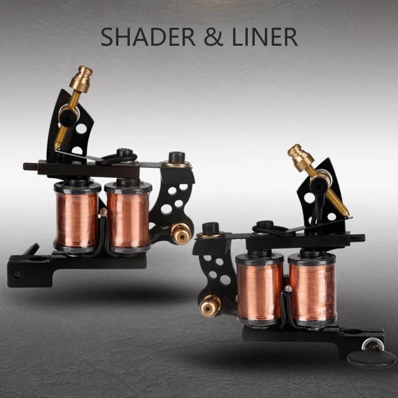

10 Coil Tattoo Machine Professional Fogging Liner Shader Gun Body Art Permanent Makeup Pen Tatto Tools Pure Copper Coils Artist