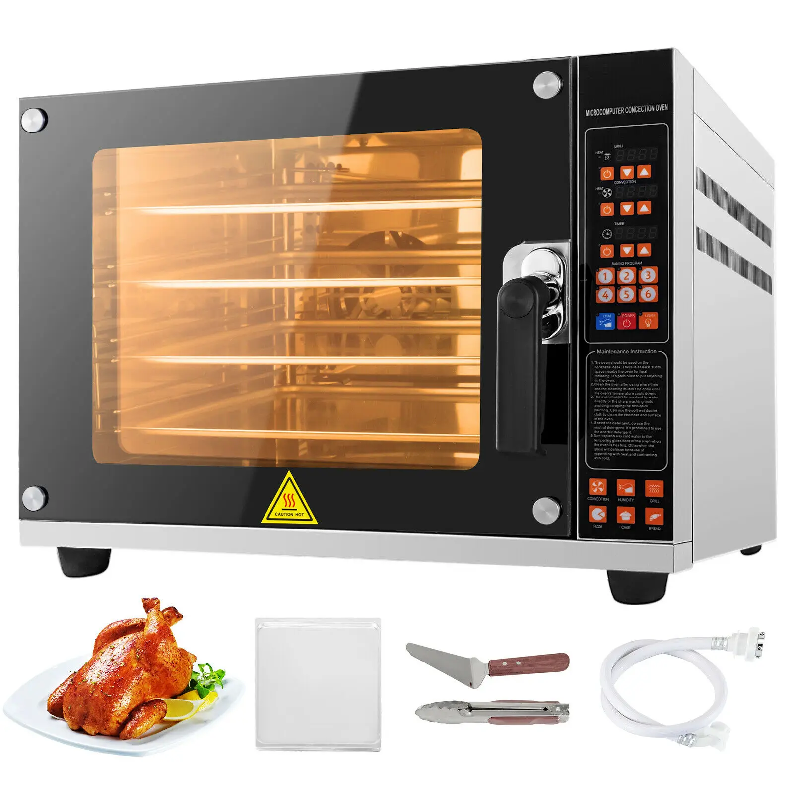 VEVOR 4500W печи тостера печи 4-х ступенчатый конвекционная печь с функцией распыления столешница 0-350 ℃ аэрофритюрница для приготовления блюд бе... VEVOR 4500W печи тостера печи 4-х ступенчатый конвекционная печь с функцией распыления столешница 0-350 ℃ аэрофритюрница для приготовления блюд бе...