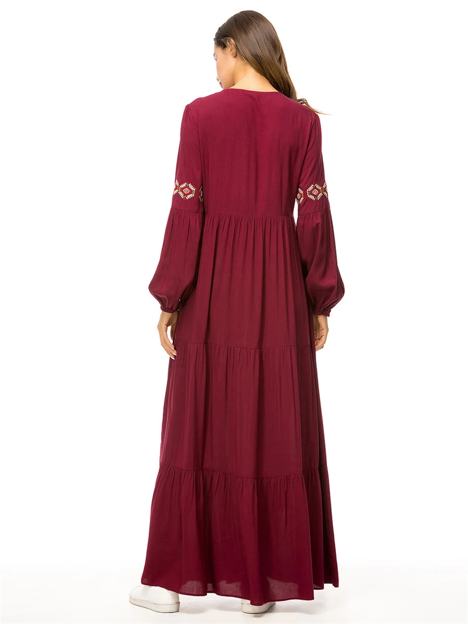 Мусульманская одежда для женщин abaya Дубай одноцветное с длинным ...