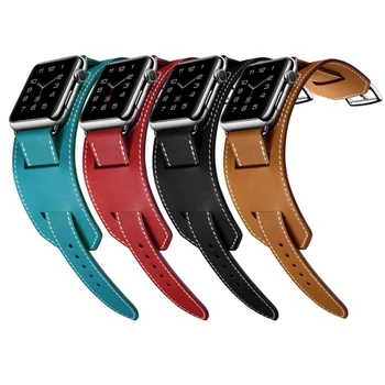 

New Wrist Belt For Apple Watch Band Leather Loop 42mm 38mm Link Bracelet For iWatch Strap Series 4 3 2 1