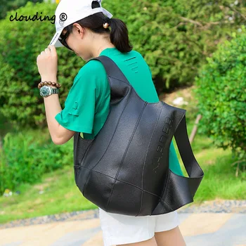 

Solid Turtle Bag Backpack British Large Capacity Lychee Grain Soft Leather Leisure Anti Theft Backpack