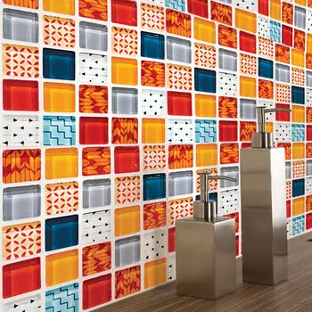 

20*20cm*6pcs mosaic self-adhesive waterproof DIY wall artist bedroom bathroom kitchen tile sticker wall sticker