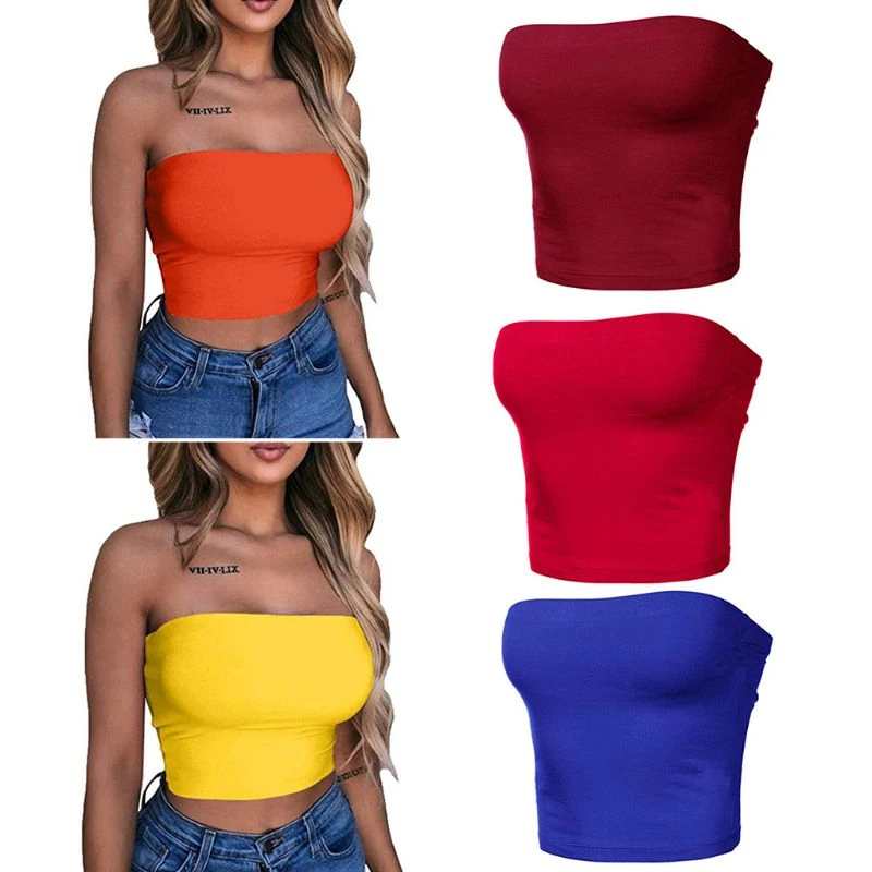 bright yellow tube top