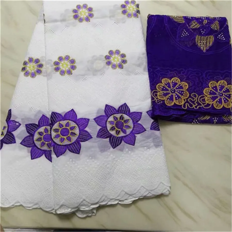 African lace fabric hot sale swiss voile lace fabric with stones cotton dry lace with stoens for wedding 5+2yards/lot P150