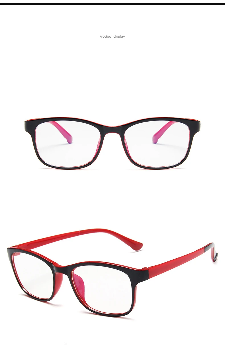 LongKeeper модные очки Для женщин ретро Винтаж очки для чтения; оправа Для мужчин квадратные очки Оптические прозрачные очки Oculos Gafas - Цвет оправы: Black Red